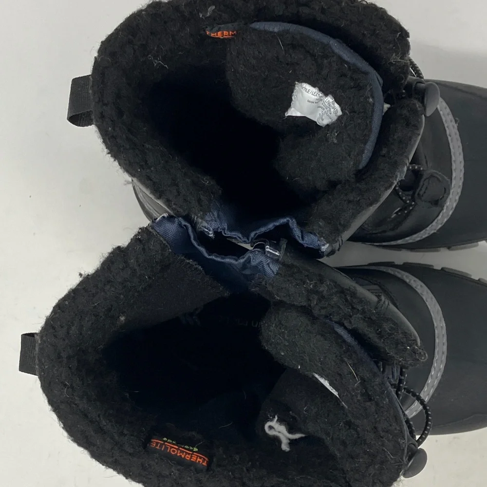 All In Motion Thermolite Ecomode Kids Skylar Winter Boots Size 2 Dark Navy/Black